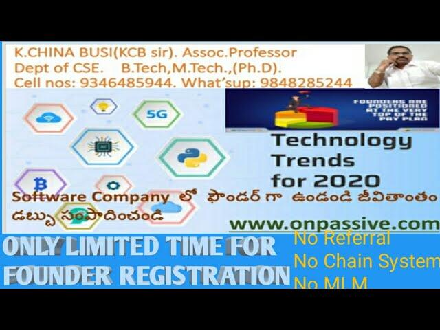 onpassive/gofounders business plan telugu. online business plan. new business earn by KCB 9346845944 10 sddefault 6 compress