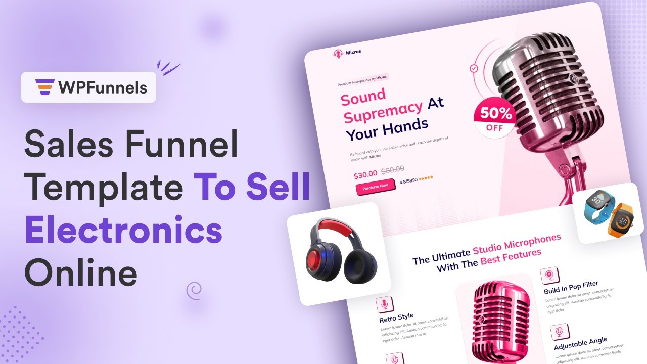 New Sales Funnel Template to Sell Electronics Online