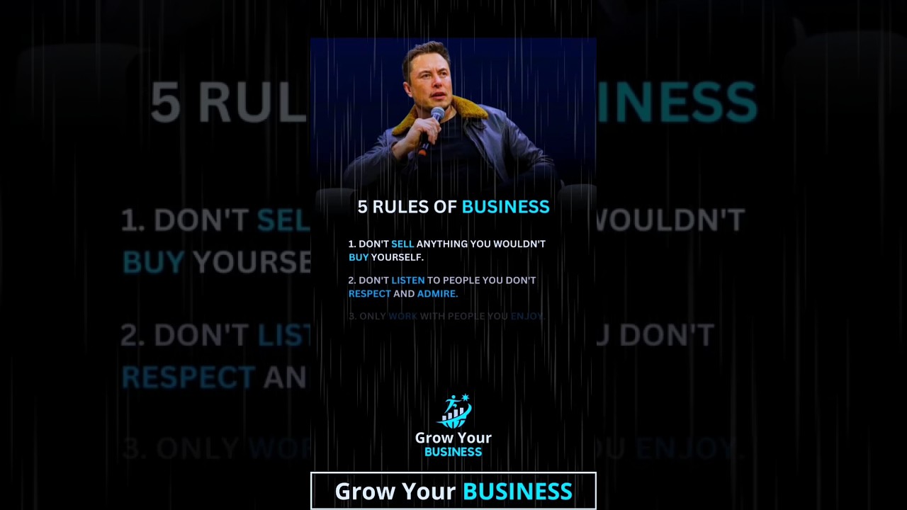 5 RULES OF BUSINESS | Grow Your Business 💹 #business #businesstips #businessstrategy 1 5 RULES OF BUSINESS | Grow Your Business 💹 #business #businesstips #businessstrategy
