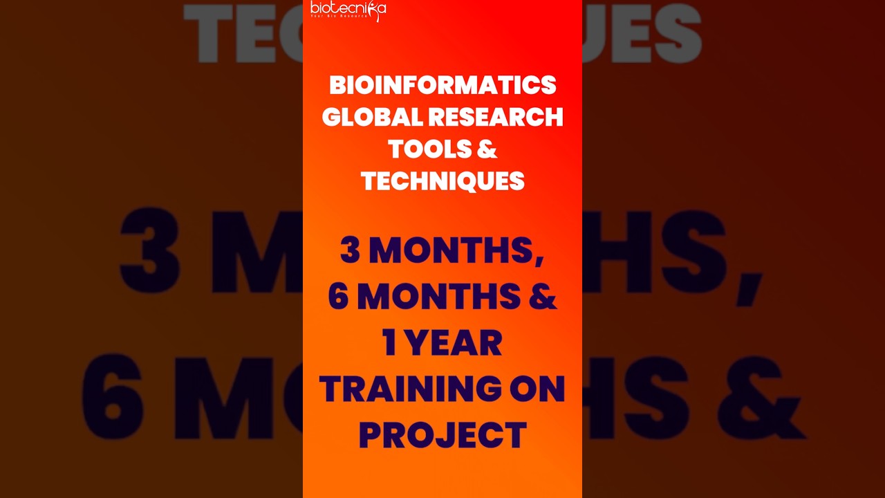 Bioinformatics Online Hands-on Training Opportunity With Project Work #bioinformatics #training