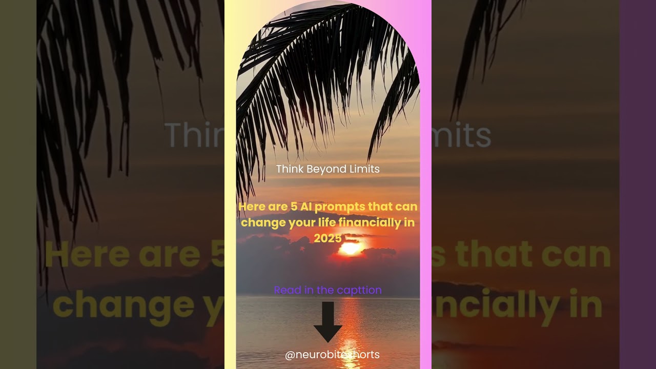 Powerful ChatGPT Prompts - Part 1 #neurobiteshorts #AI #techshorts #futuretech #machinelearning 1 Powerful ChatGPT Prompts - Part 1 #neurobiteshorts #AI #techshorts #futuretech #machinelearning