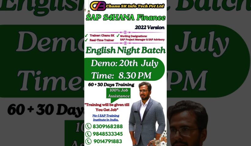 SAP S4HANA Finance FICO Online Training Demo #sapficocourse #saps4hana