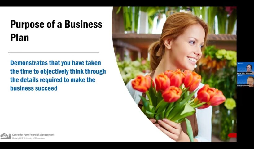 Developing a Business Plan with the AgPlan Online Software