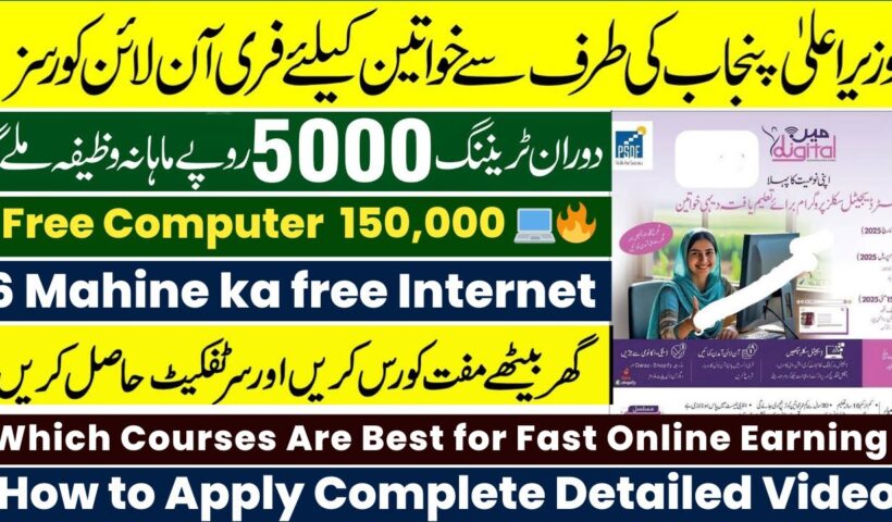 CM Punjab PSDF Free Online Courses 2025 | Government Free IT Training | Learn & Make Money Online