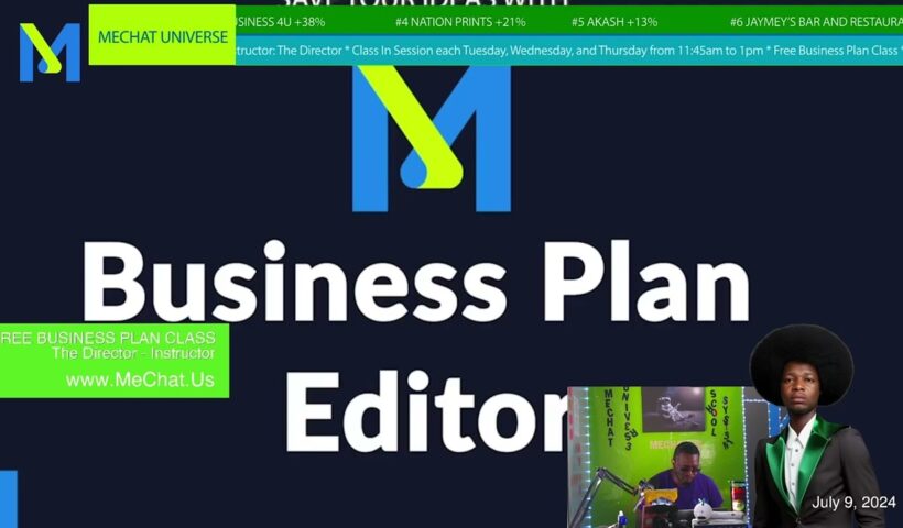 Free Business Plan Class - Class 2 with Template: 9July2024