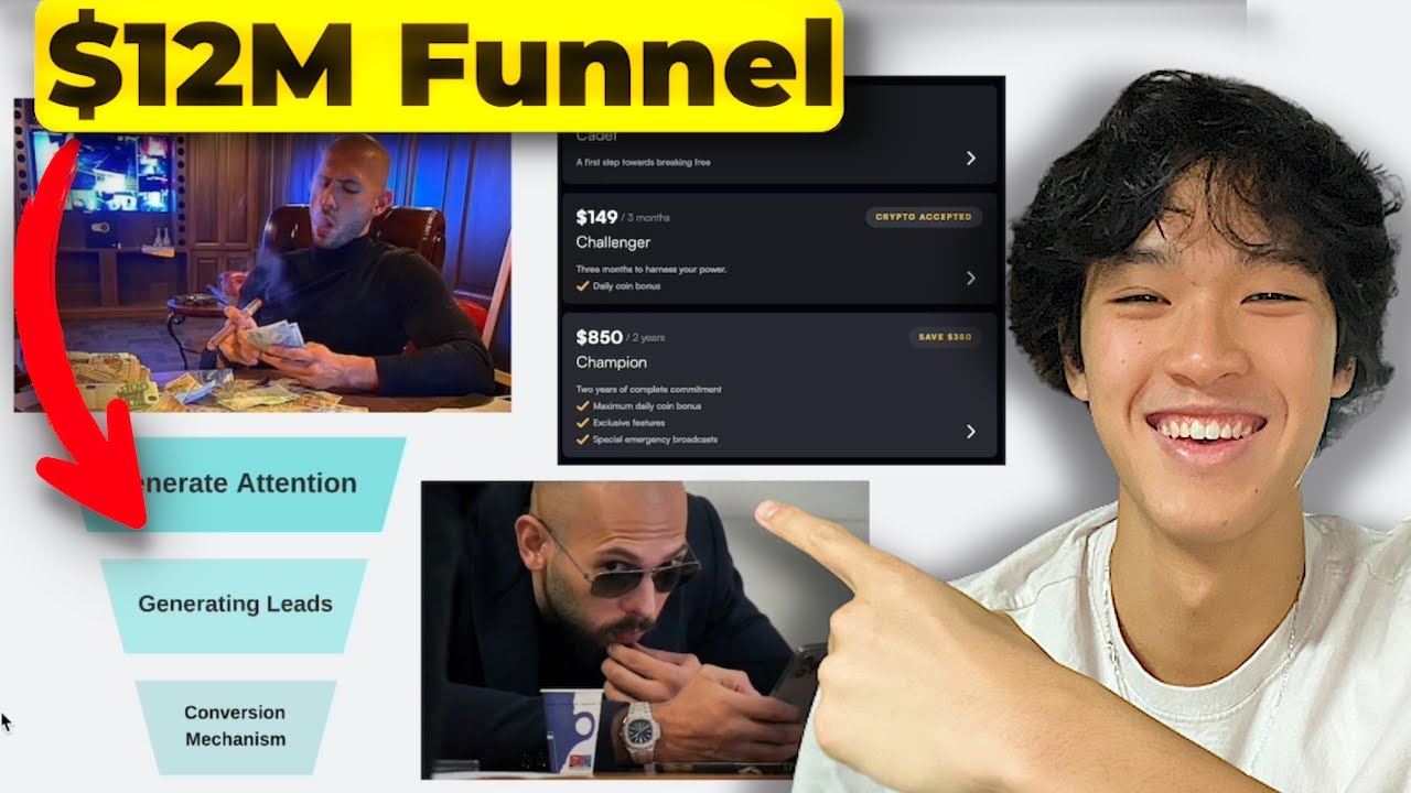 Exposing Andrew Tate's $12,000,000/Mo Sales Funnel (Online Coaching Business) 1 Exposing Andrew Tate's $12,000,000/Mo Sales Funnel (Online Coaching Business)