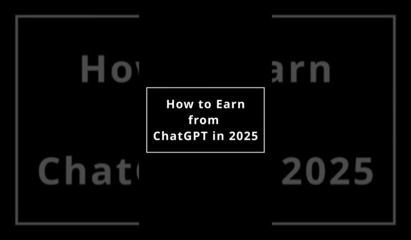 How to Earn from ChatGPT (Check description 👇)
