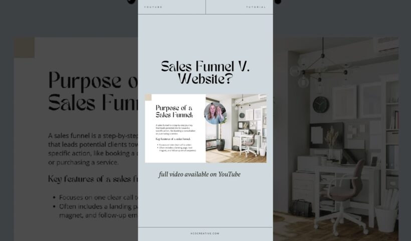 Sales funnel vs. website for service businesses