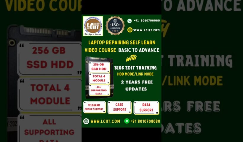 Online Laptop Repair Training Self Learn Video Course HDD mode #lciit #LaptopRepairCourse