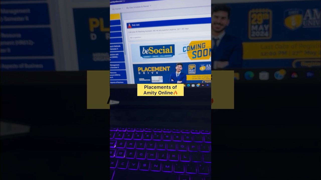 Amity Online Placements Reality🔥2024 Amity Online MBA BCA BBA