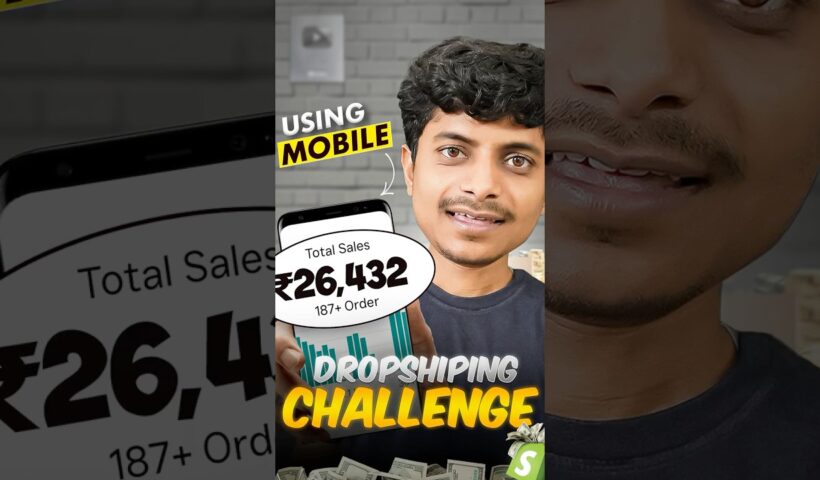 Mobile Dropshipping Challenge For 24 hours! 🤑 #dropshippingchallenge #shopify #makemoneyonline