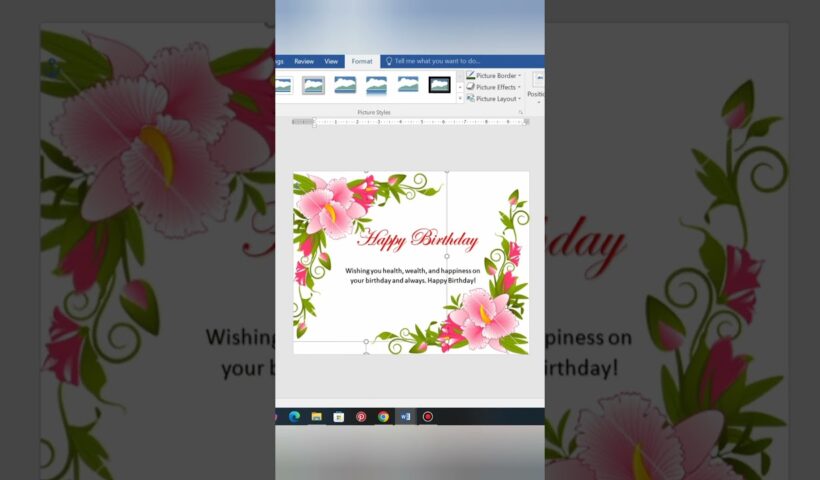 Happy Birthday Card || Editable Template in Ms Word 4 Happy Birthday Card || Editable Template in Ms Word