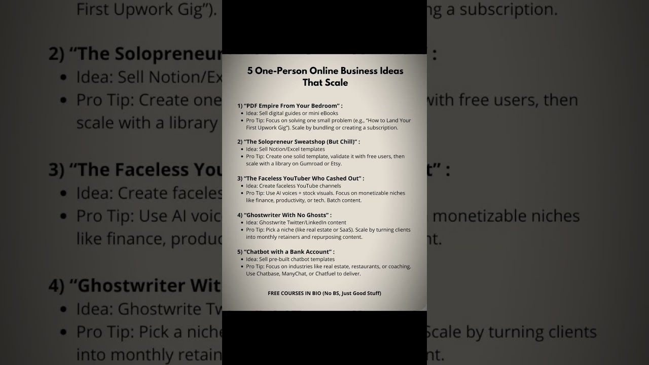 5 One-Person Online Business Ideas That Scale #shorts