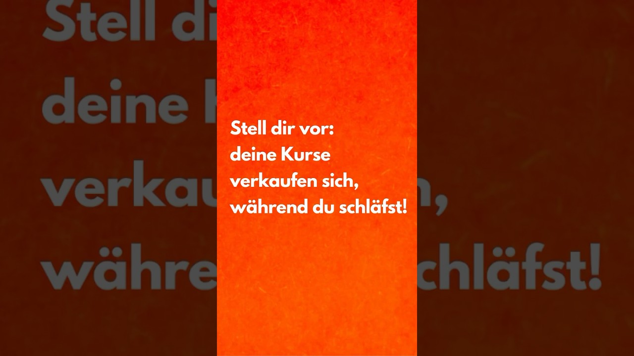 Onlinekurse verkaufen während du schläfst