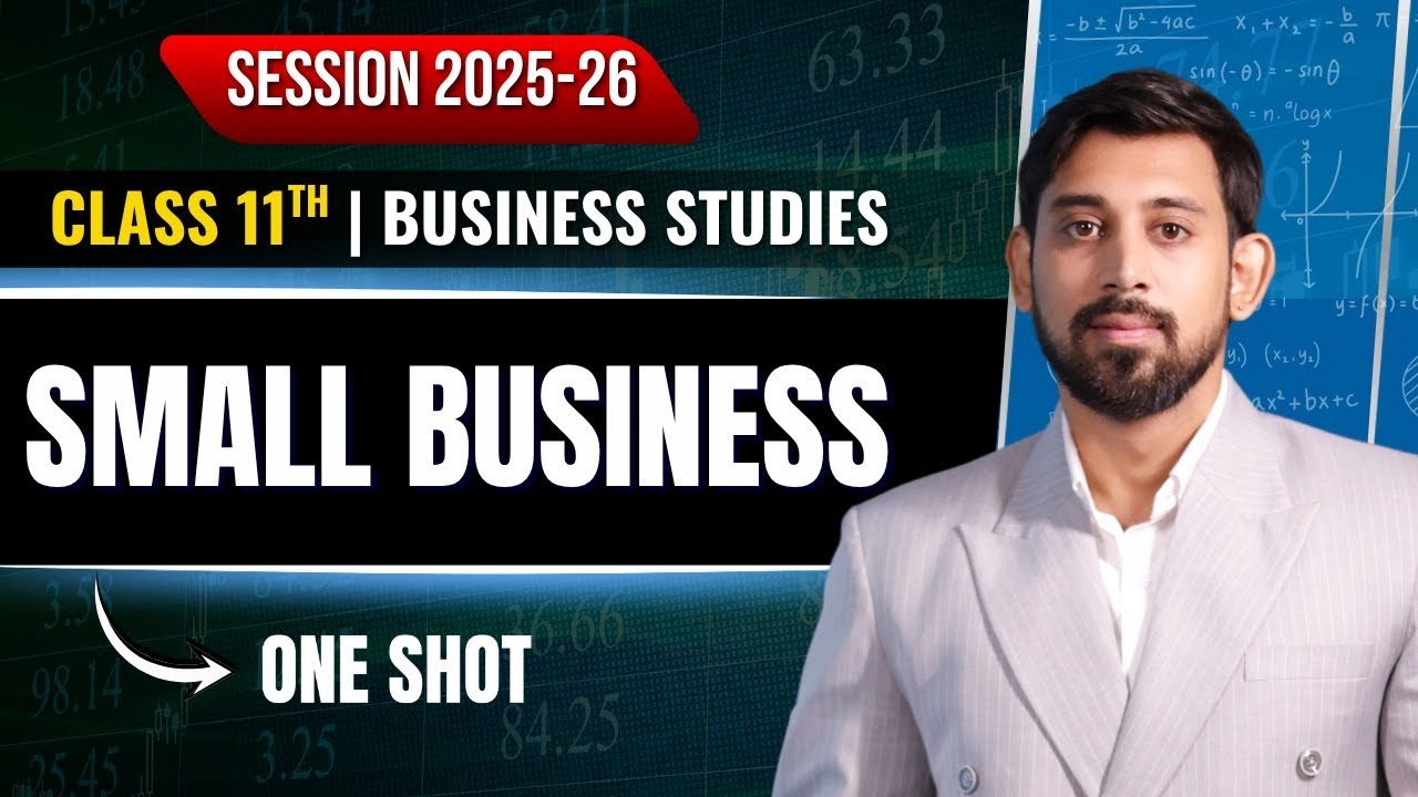 Small Business and Entrepreneurship | Chapter 9 | One Shot | Business Studies | Class 11 1 Small Business and Entrepreneurship | Chapter 9 | One Shot | Business Studies | Class 11