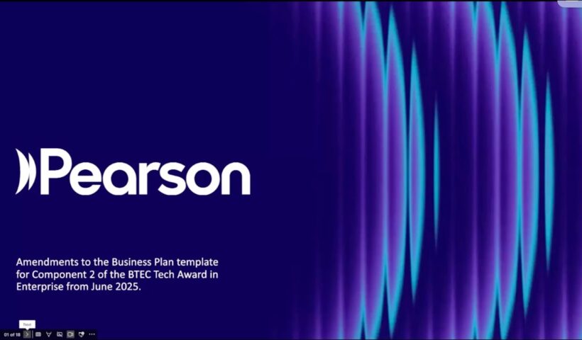 BTEC Bitesize- June 2025 New Business Plan Template - BTEC Tech Award (2022) Enterprise