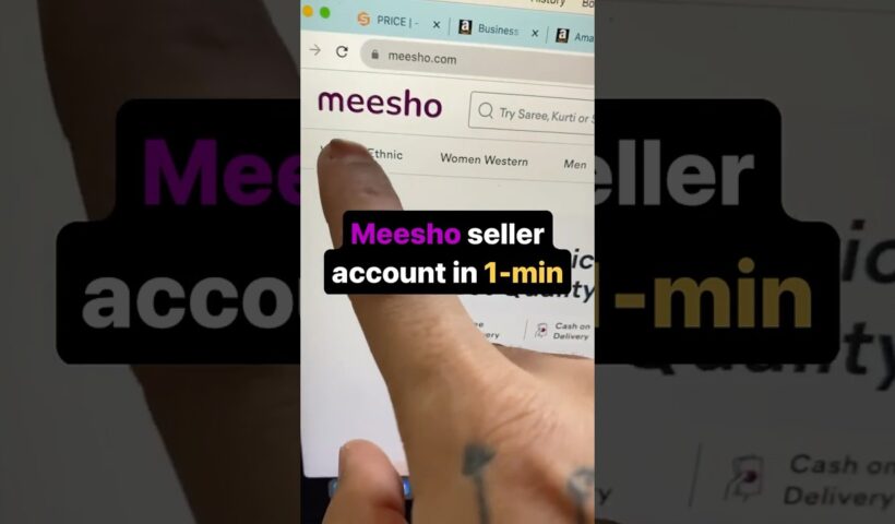 1-min में meesho seller account registration