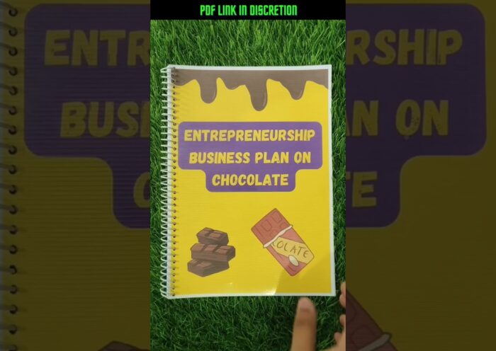 Project On Entrepreneurship Business Plan Class 12th || Chocolate