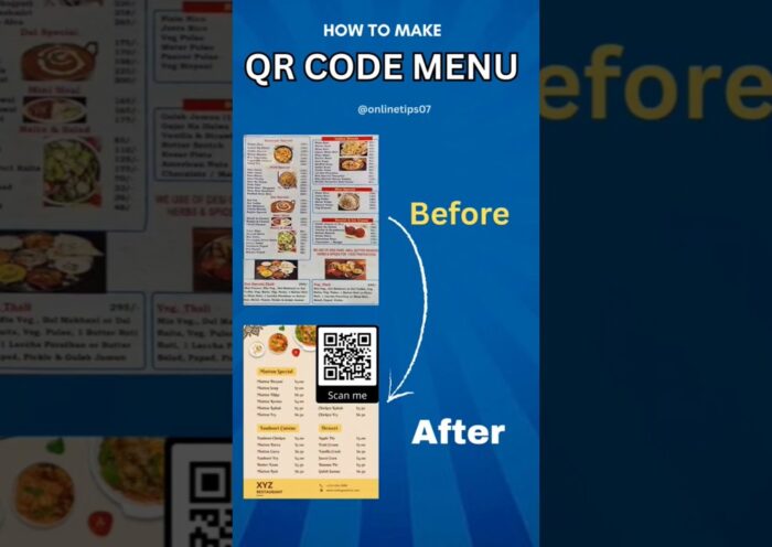 Create a Qr code menu & earn money || Increase customer for business || #viralvideo#qrcode#menucard