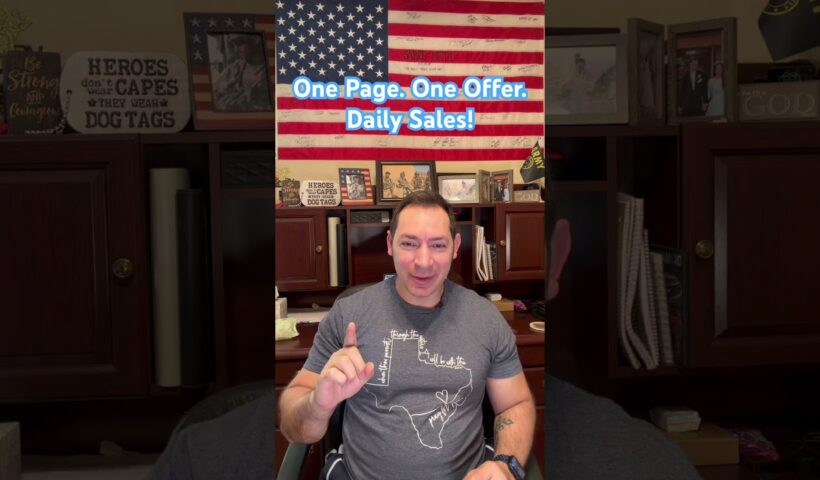 One Page. One Offer. Daily Sales Funnel System #motivation #workfromhome