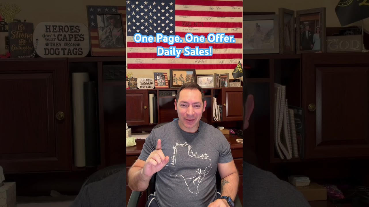 One Page. One Offer. Daily Sales Funnel System #motivation #workfromhome