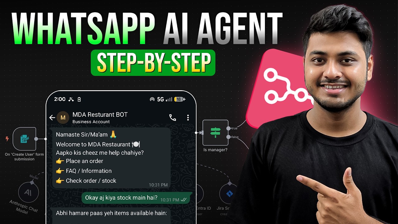 n8n Complete Course (Beginner to Advanced) | WhatsApp Automation Project 1 n8n Complete Course (Beginner to Advanced) | WhatsApp Automation Project