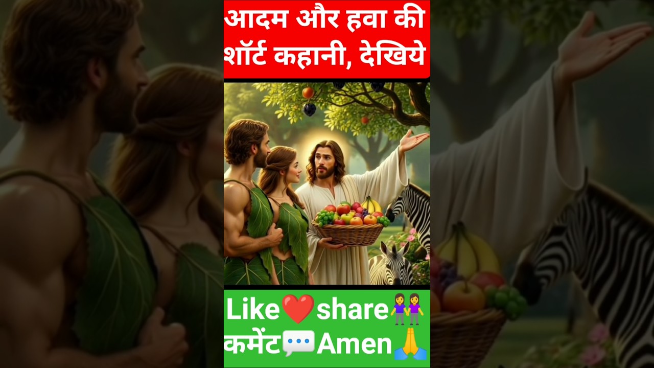 आदम और हवा की शॉर्ट कहानी देखिये Watch the short story of Adam and Eve #new #ai #jesus #shorts #2026