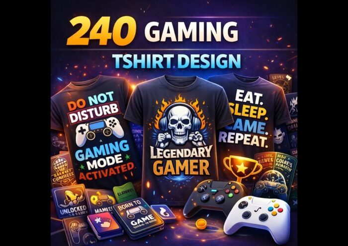 240 Gaming T-Shirt Designs That Every Gamer Will Love