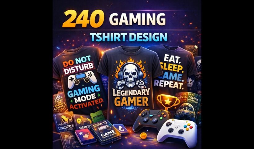 240 Gaming T-Shirt Designs That Every Gamer Will Love