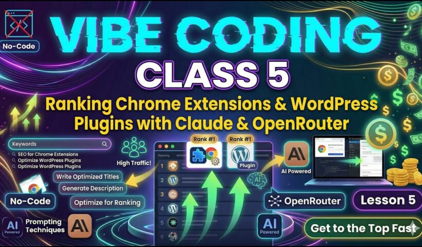 Vibe Coding Course Class 5 | Ranking Chrome Extensions & WordPress Plugins using Claude & OpenRouter