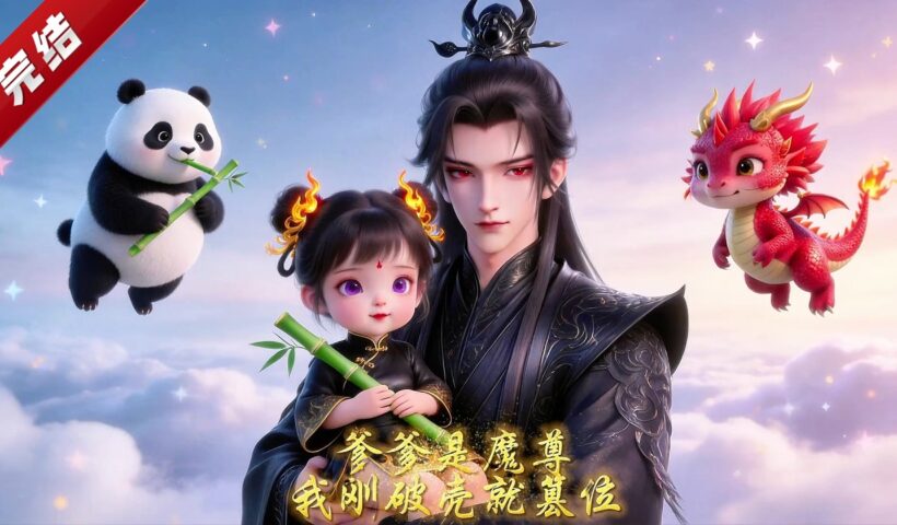 【FULL】《爹爹是魔尊，我剛破殼就篡位》魔尊渡劫失敗誕下黑金魔蛋，三百年後孵出三歲女娃，開口就要搶奪魔尊之位。她左手奶瓶右手滅世魔焰，記憶混亂卻實力爆錶！ #AI #漫劇 #動漫 #無盡動漫社