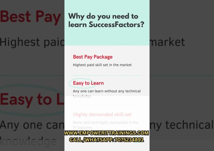 Best SAP Successfactors Online Training With Empower IT Trainings - 7075234891