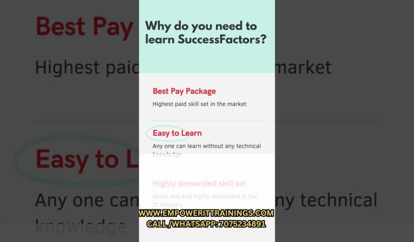 Best SAP Successfactors Online Training With Empower IT Trainings - 7075234891