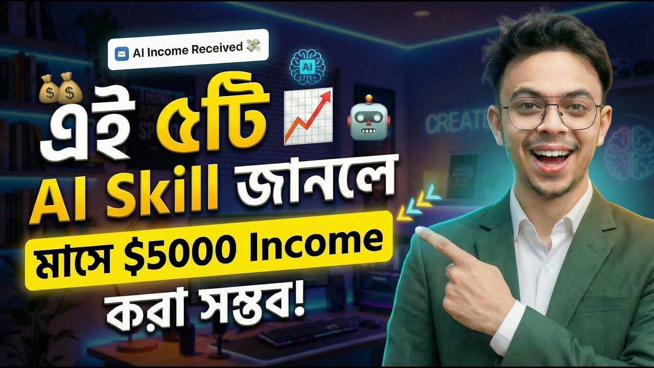 $1000-$5000 Monthly Income 💸 | Top 5 AI Skills You Must Learn (2026)