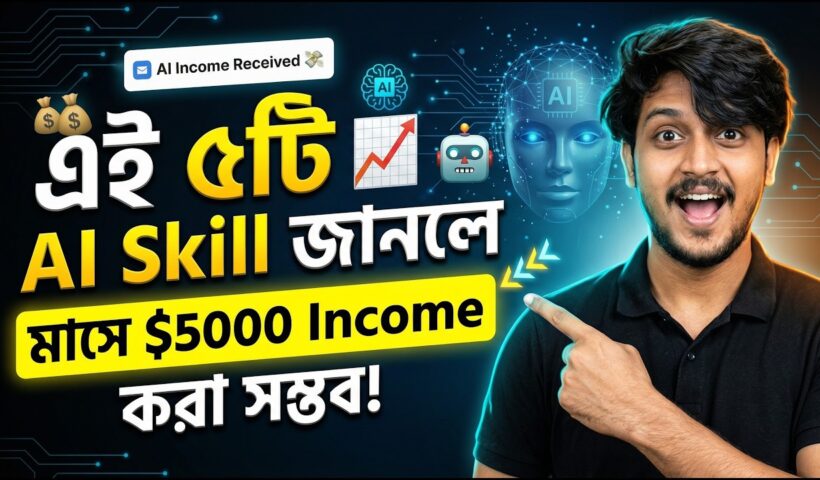 প্রতিমাসে $1000-5000$ Income করতে এই 5 টি Ai Skill এখনই শিখুন