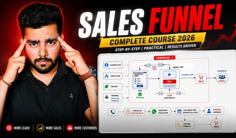 Sales Funnel Complete Course in Hindi - Turn Strangers Into Paying Customers! (Beginner to Advanced)