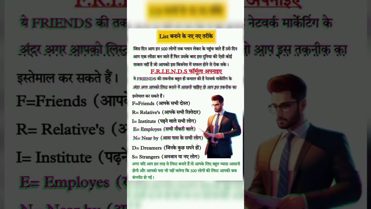Network Marketing List | Direct Selling Business | List Kaise Banaye | By Indresh Singh 1 Network Marketing List | Direct Selling Business | List Kaise Banaye | By Indresh Singh
