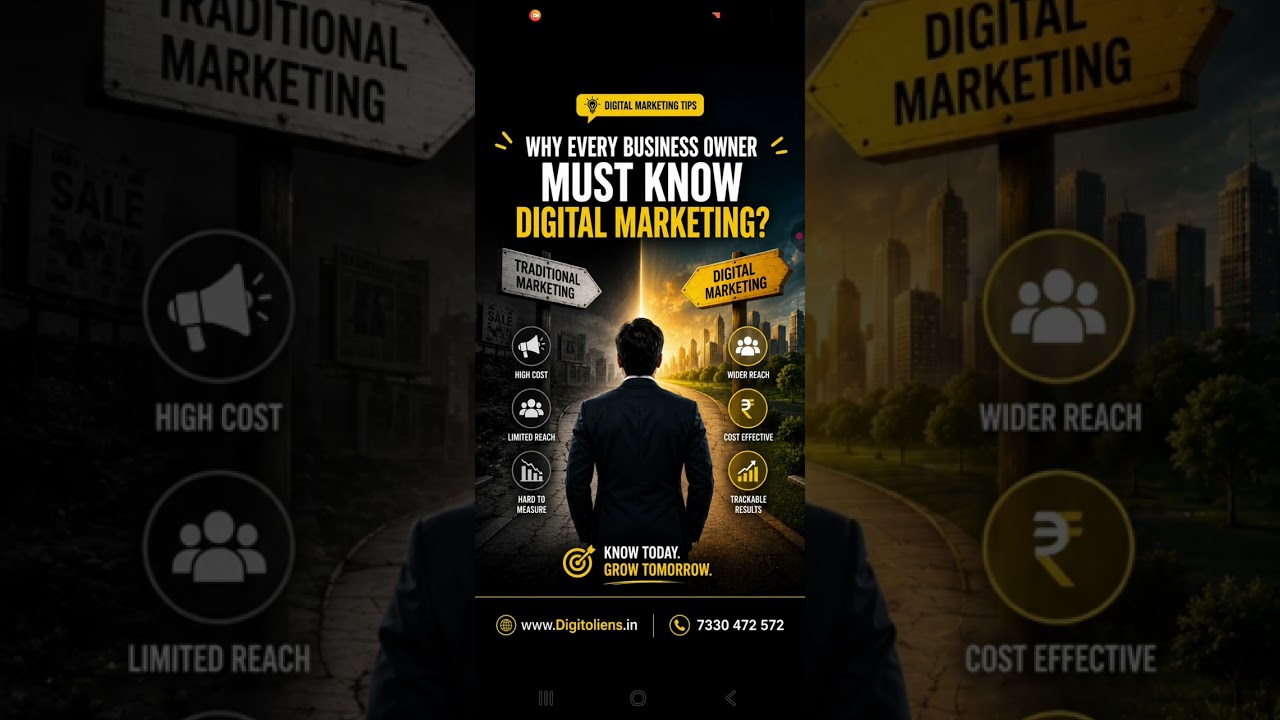 Why Every Business Owner Must Know Digital Marketing 🚀| Digitoliens | 7330 472 572 | SEO | SEM | SMO