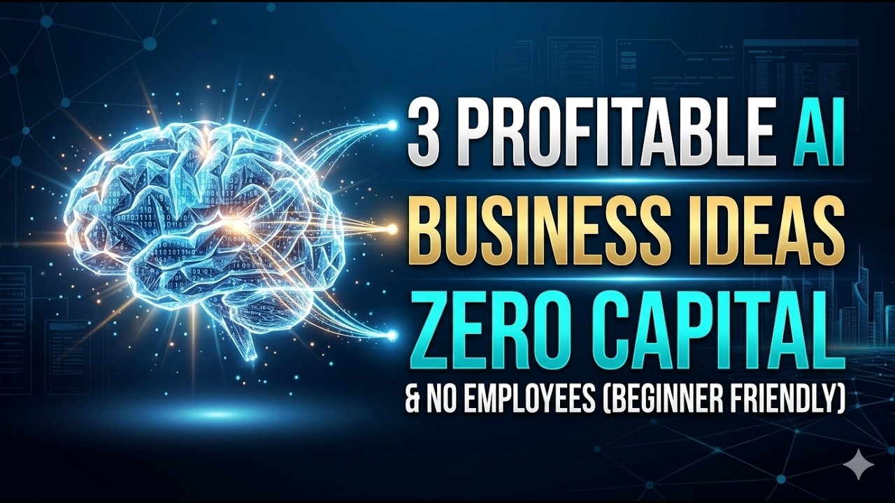 3 Profitable AI Business Ideas: Zero Capital & No Employees (Beginner Friendly)