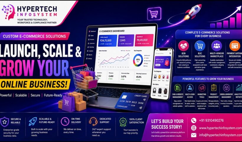Launch, Scale & Grow Your Online Business | Custom E-Commerce Solutions | HyperTech InfoSystem