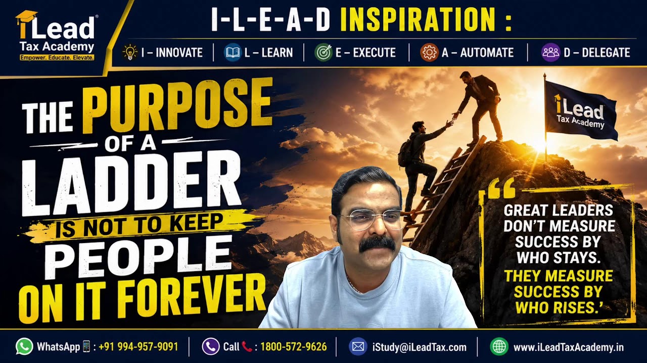 Leaders are Ladders | ILead Inspiration With Mr. Nanda Kumar K V - In QBO Class #16