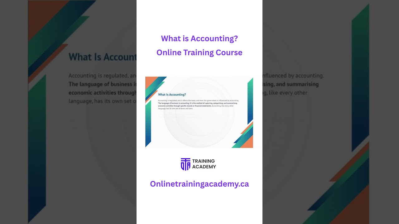 what is Accounting? | Online Course by Online Training Academy  #onlinetrainingacademy