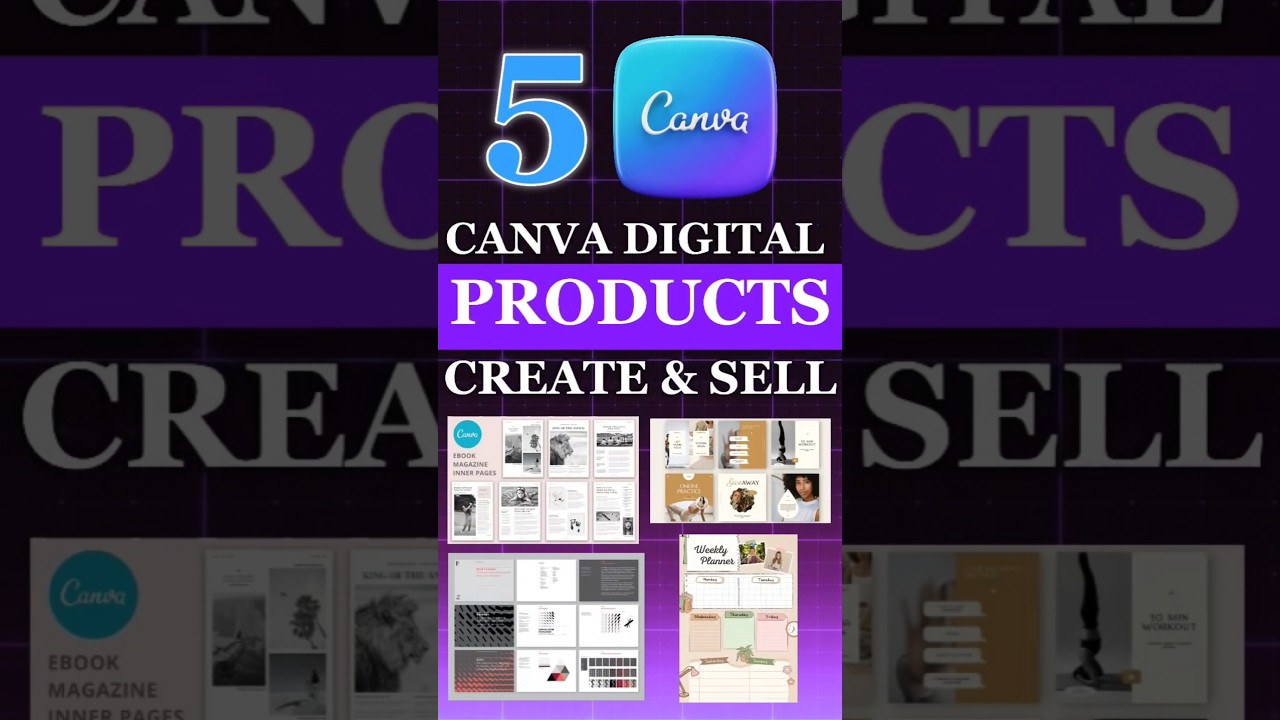 Create a Digital products with Canva and sell it on Etsy. 🤑 #shorts #canva