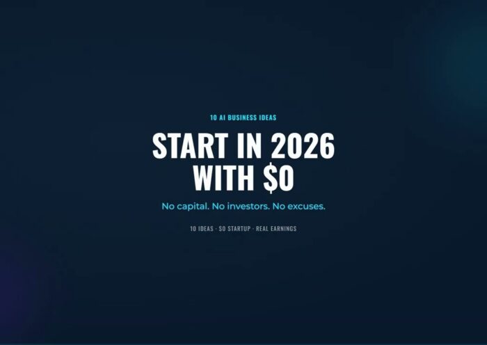 10 AI Business Ideas You Can Start in 2026 With $0 33 10 AI Business Ideas You Can Start in 2026 With $0