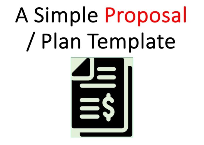 A Simple Proposal / Plan Template