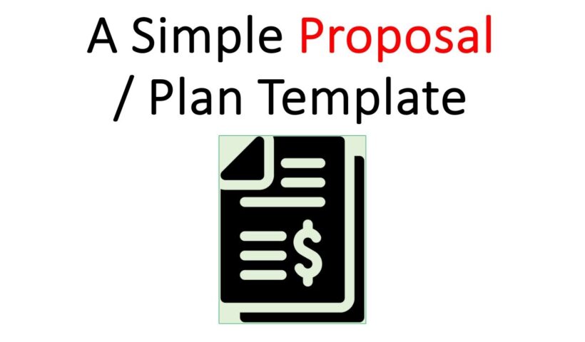 A Simple Proposal / Plan Template