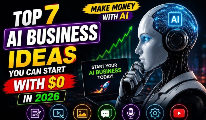 Top 7 AI Business Ideas You Can Start with $0 in 2026 | Make Money with AI (Beginner Guide)