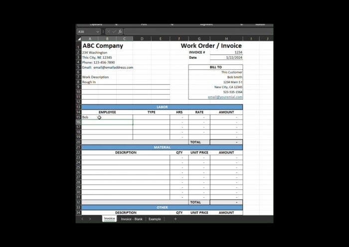 Invoice Template Tutorial for Small Business | Easy Invoice Tutorial |  #bookkeeping #invoice