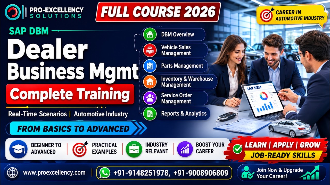 SAP DBM Online Training | Dealer Business Management Full Course 1 SAP DBM Online Training | Dealer Business Management Full Course