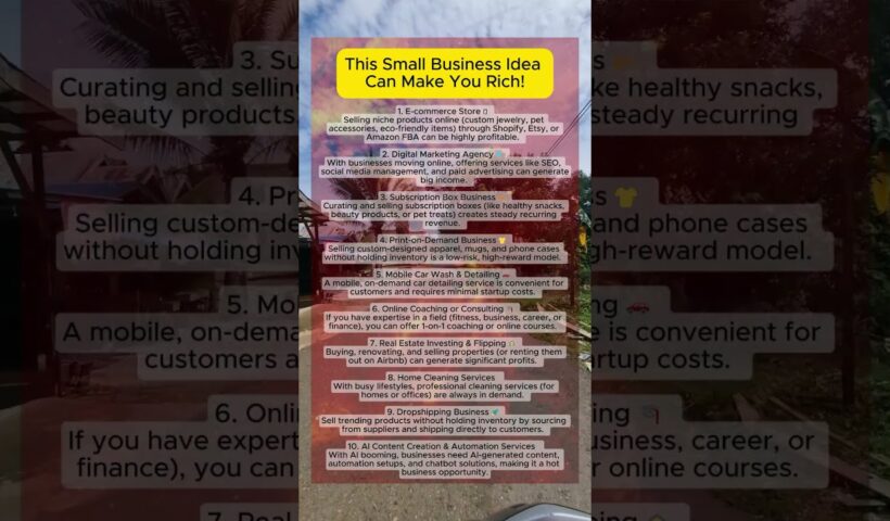 This Small Business Idea Can Make You Rich